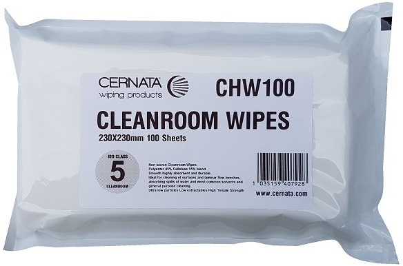 CERNATA ISO 5 Cleanroom Wipes 23x23cms Pack of 100